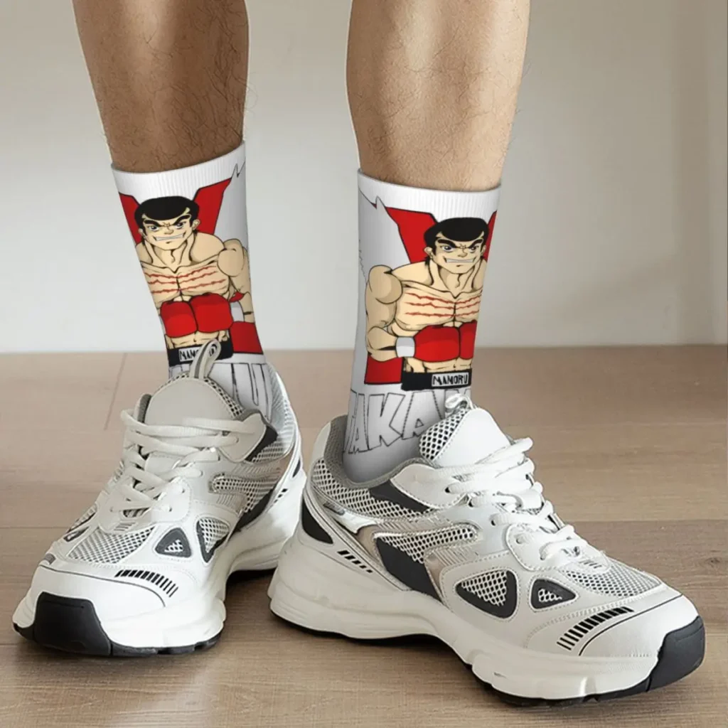 Autumn Winter Colorful Men s Women s Mamoru Takamura Hajime No Ippo KBG Socks Sweat Absorbing 3 - Hajime no Ippo Merch