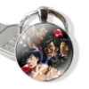 Cartoon Fashion Design Creative Pendant Car Key Chains Handmade Glass Cabochon Keychain anime Hajime no Ippo 1 - Hajime no Ippo Merch