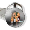 Cartoon Fashion Design Creative Pendant Car Key Chains Handmade Glass Cabochon Keychain anime Hajime no Ippo 10 - Hajime no Ippo Merch