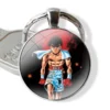 Cartoon Fashion Design Creative Pendant Car Key Chains Handmade Glass Cabochon Keychain anime Hajime no Ippo 2 - Hajime no Ippo Merch