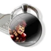 Cartoon Fashion Design Creative Pendant Car Key Chains Handmade Glass Cabochon Keychain anime Hajime no Ippo 5 - Hajime no Ippo Merch