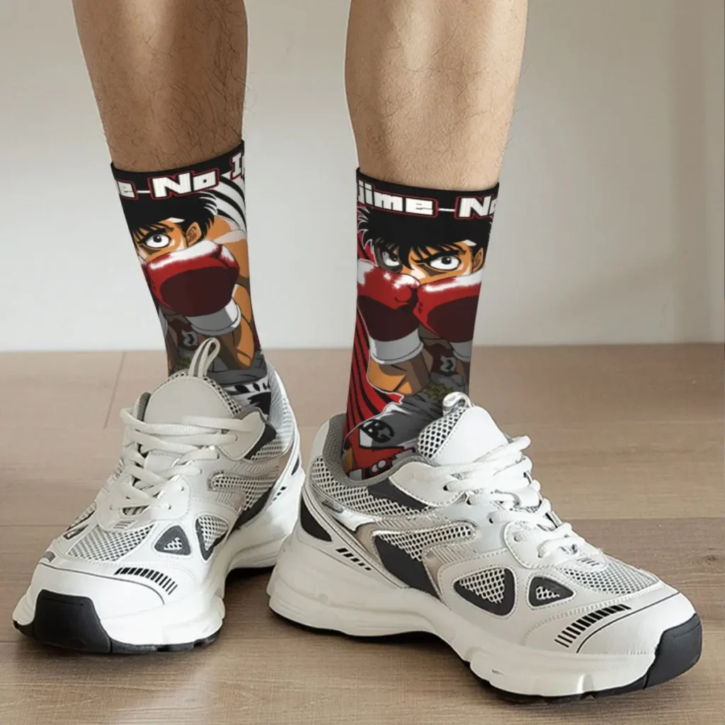 Casual Women Socks Hajime No Ippo KBG Merch Super Soft One Step Makunouchi Sport Socks All 3 - Hajime no Ippo Merch