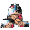 Hajime No Ippo Backpacks with Pencil Bags Waterproof Anime Shoulders Bags Funny Cartoon School Bags Teenager 2 - Hajime no Ippo Merch