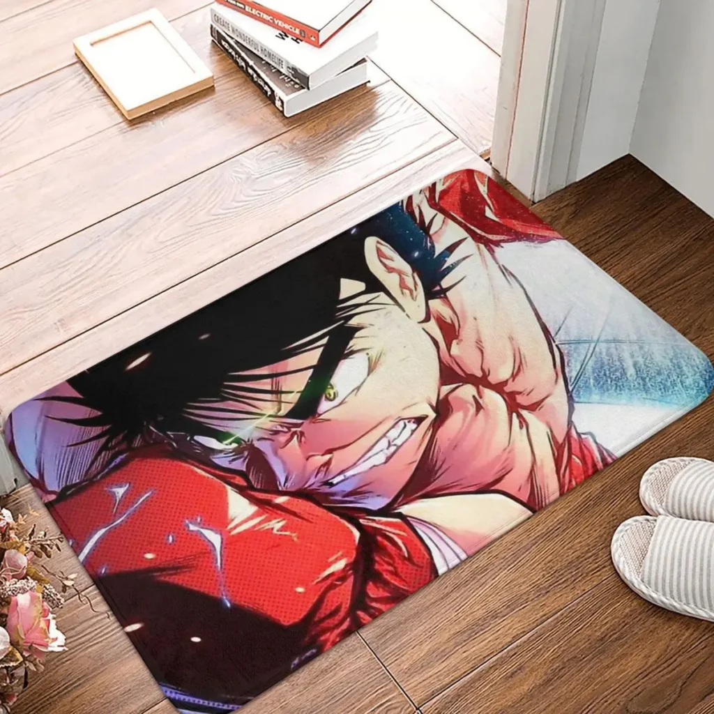 Hajime no Ippo Bathroom Mat Punch Doormat Flannel Carpet Entrance Door Rug Home Decor - Hajime no Ippo Merch