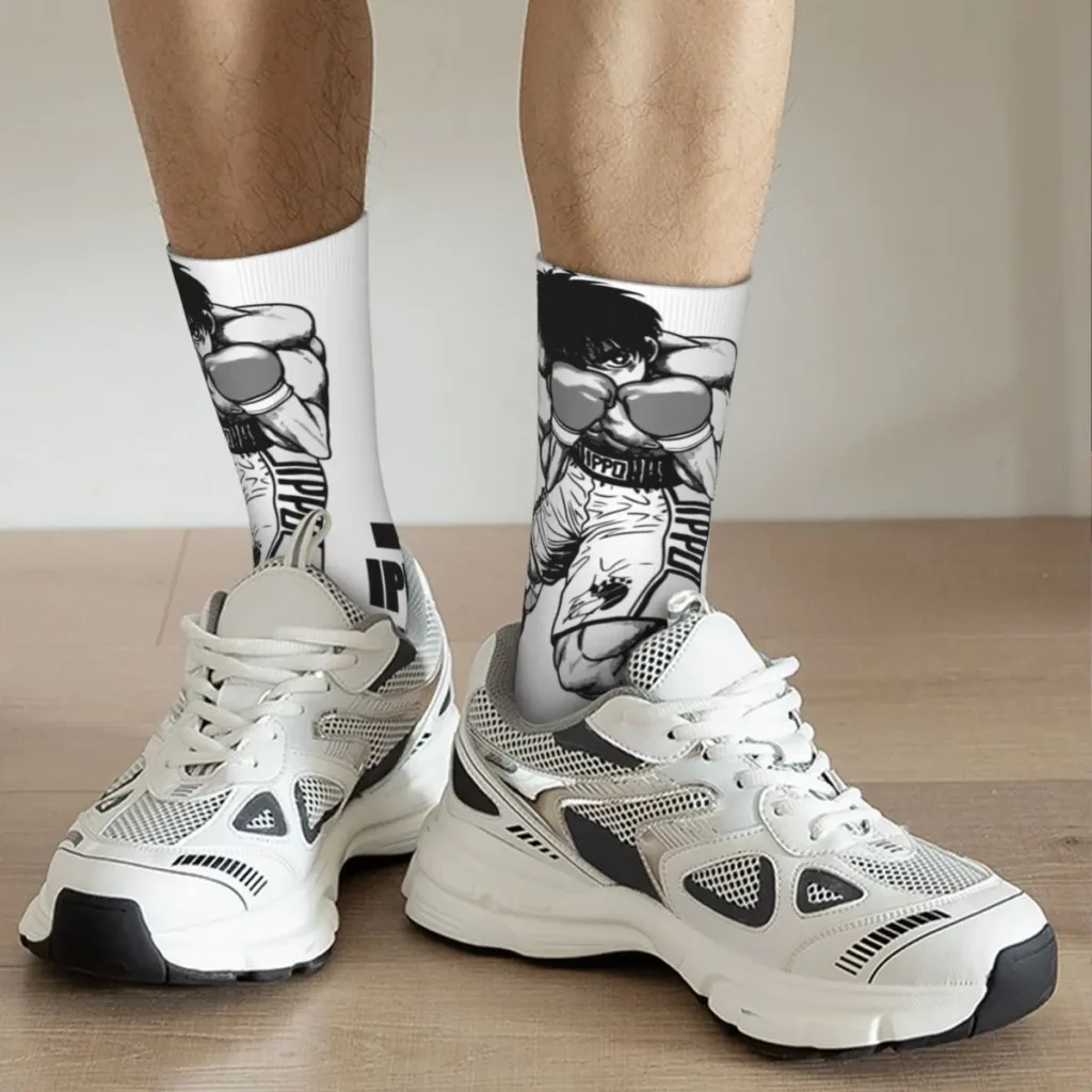 Hip Hop Vintage Hajime No Ippo Anime Crazy Men s compression Socks Unisex Anime Manga Harajuku 5 - Hajime no Ippo Merch