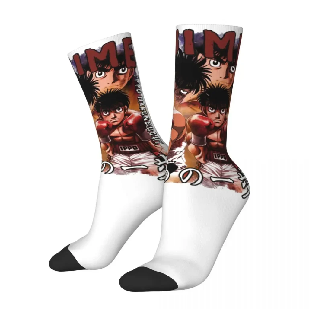 Japan Boxing Manga Hajime No Ippo Kbg Theme Crew Socks Accessories for Unisex Cozy Dress Socks - Hajime no Ippo Merch