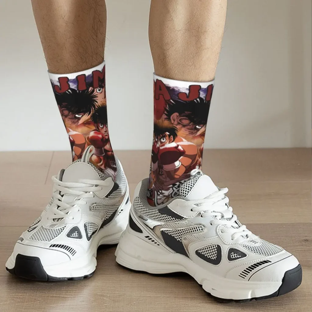 Japan Boxing Manga Hajime No Ippo Kbg Theme Crew Socks Accessories for Unisex Cozy Dress Socks 3 - Hajime no Ippo Merch