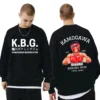 Japan Manga Makunouchi Takamura KGB Graphic Pullover Men Sweatshirts Anime Hajime No Ippo Kamogawa Boxing Gym - Hajime no Ippo Merch