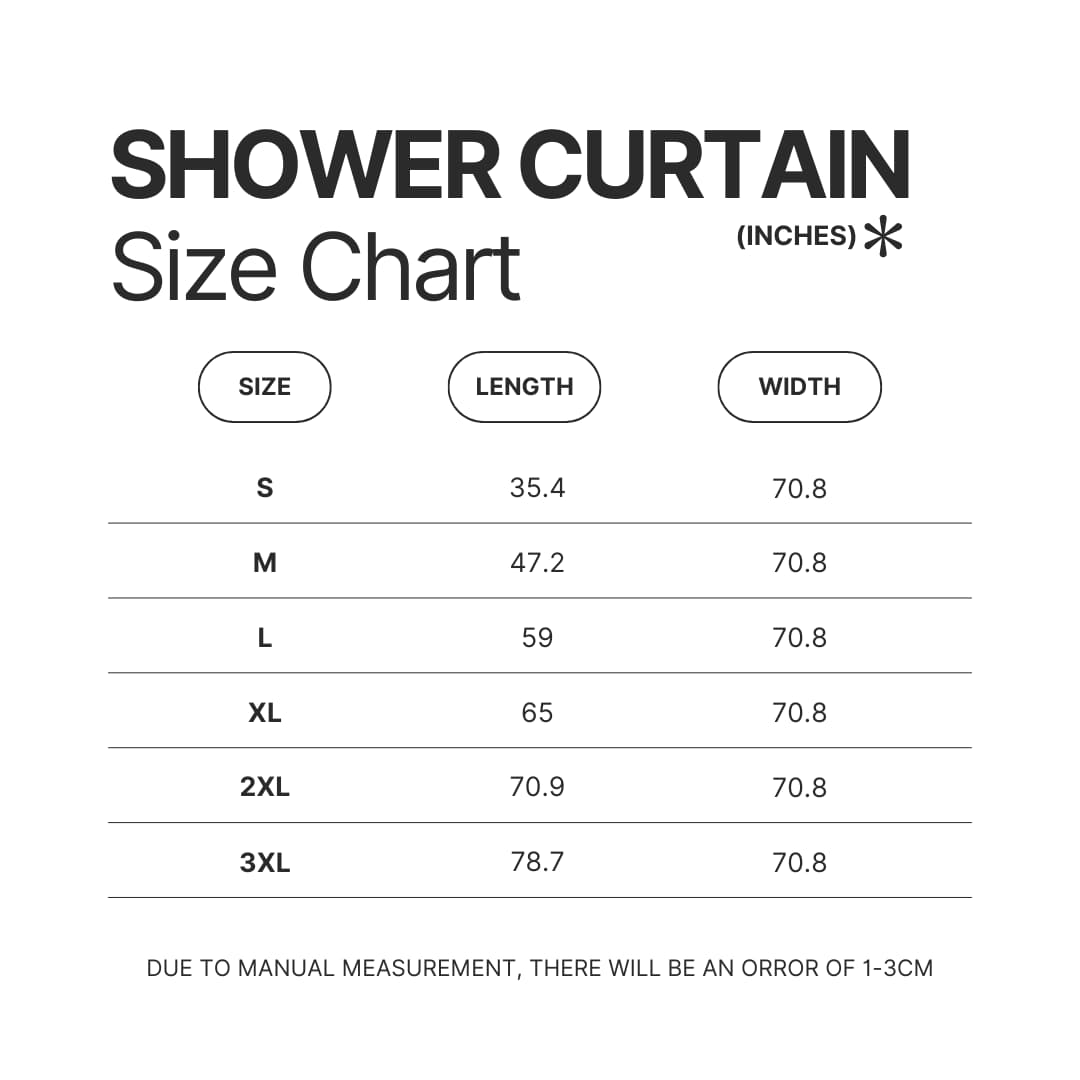 Shower Curtain Size Chart - Hajime no Ippo Merch