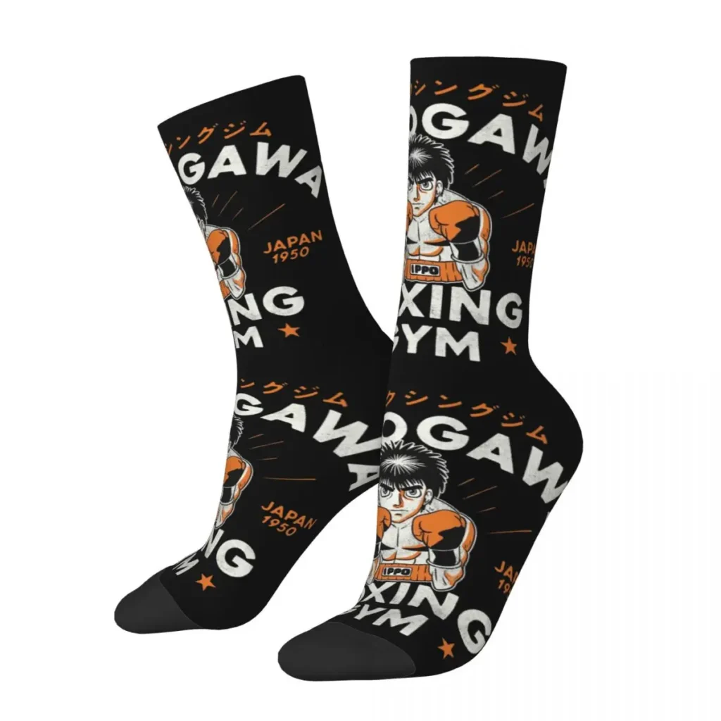 Winter Warm Hip hop Women Men Kamogawa Boxing Gym Hajime No Ippo Socks Anime Breathable Middle - Hajime no Ippo Merch