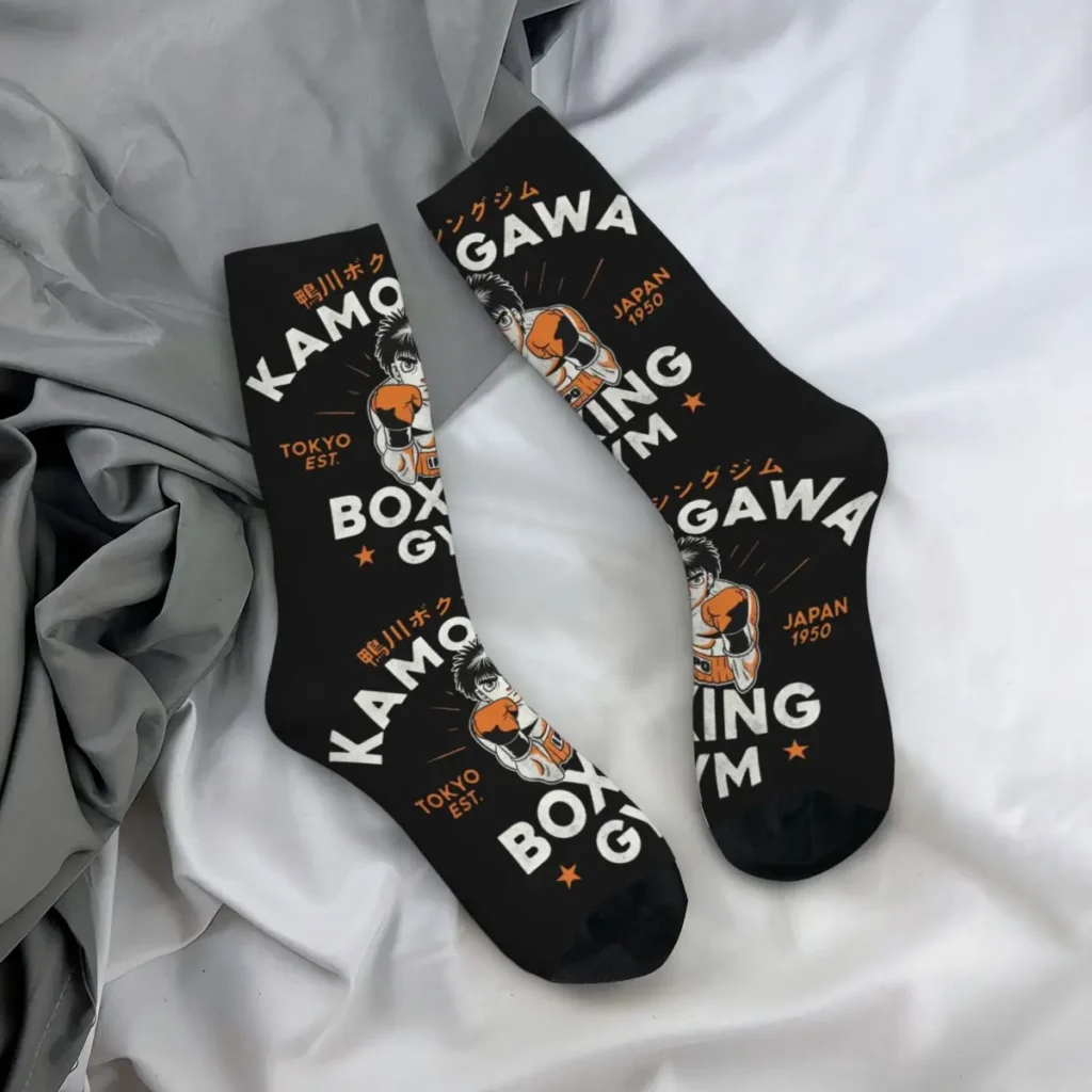 Winter Warm Hip hop Women Men Kamogawa Boxing Gym Hajime No Ippo Socks Anime Breathable Middle 2 - Hajime no Ippo Merch