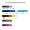 tank top color chart 1 - Hajime no Ippo Merch