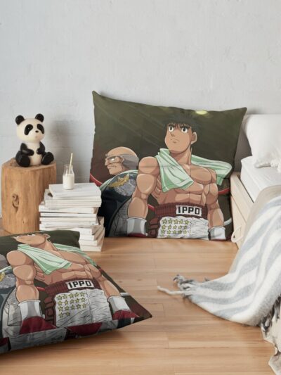 Hajime No Ippo Throw Pillow Official Hajime no Ippo Merch