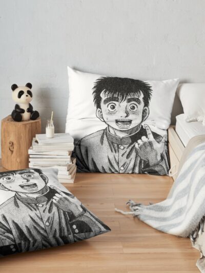 Ippo Child - Hajime No Ippo Throw Pillow Official Hajime no Ippo Merch