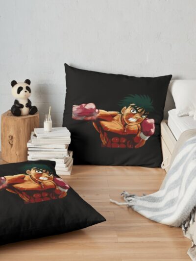 Hajime No Ippo Throw Pillow Official Hajime no Ippo Merch