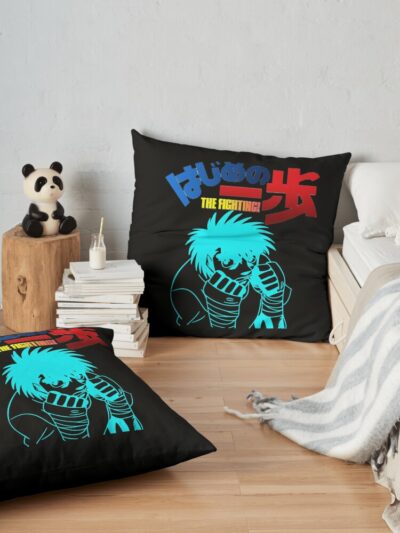 Hajime No Ippo - Ippo Makunouchi Throw Pillow Official Hajime no Ippo Merch