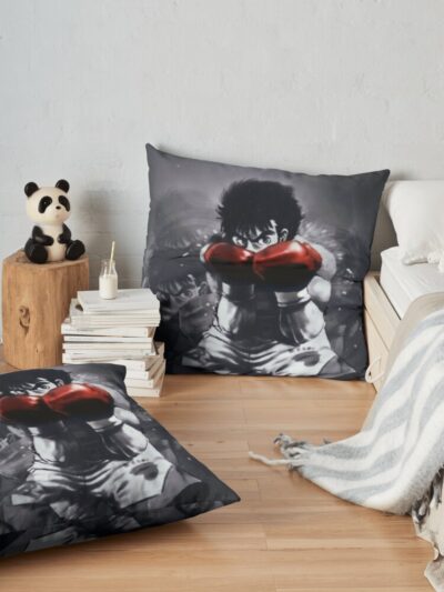 Hajime No Ippo Throw Pillow Official Hajime no Ippo Merch