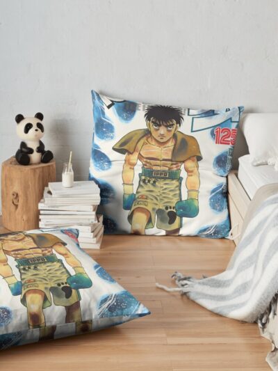 Hajime No Ippo Throw Pillow Official Hajime no Ippo Merch