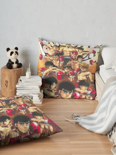 Hajime No Ippo Throw Pillow Official Hajime no Ippo Merch