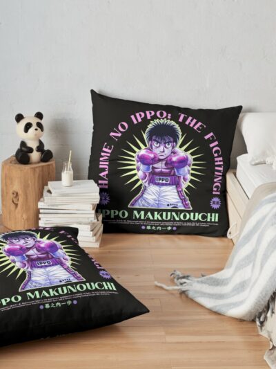 Ippo Makunouchi - Hajime No Ippo Throw Pillow Official Hajime no Ippo Merch