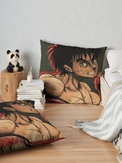 Hajime No Ippo Throw Pillow Official Hajime no Ippo Merch