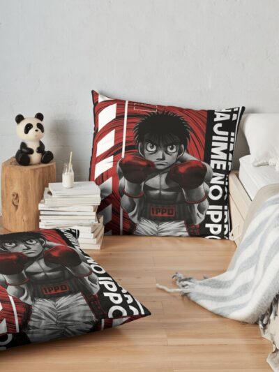 Hajime No Ippo Throw Pillow Official Hajime no Ippo Merch