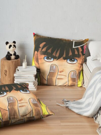 Hajime No Ippo Throw Pillow Official Hajime no Ippo Merch