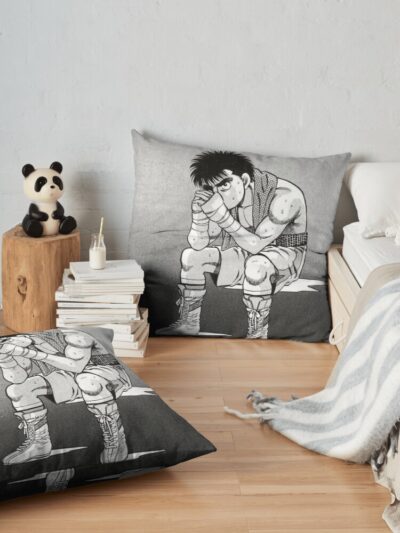 Hajime No Ippo Throw Pillow Official Hajime no Ippo Merch