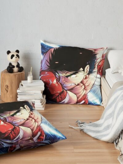 Hajime No Ippo Fanart Throw Pillow Official Hajime no Ippo Merch