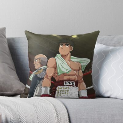 Hajime No Ippo Throw Pillow Official Hajime no Ippo Merch