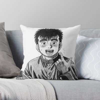 Ippo Child - Hajime No Ippo Throw Pillow Official Hajime no Ippo Merch