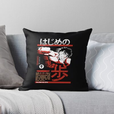 Hajime No Ippo - Ippo Makunouchi Throw Pillow Official Hajime no Ippo Merch