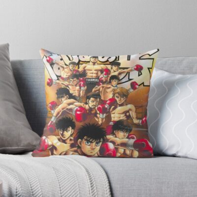 Hajime No Ippo Throw Pillow Official Hajime no Ippo Merch