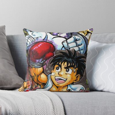 Hajime No Ippo Throw Pillow Official Hajime no Ippo Merch