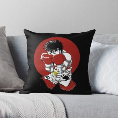 Hajime No Ippo Throw Pillow Official Hajime no Ippo Merch