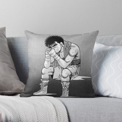 Hajime No Ippo Throw Pillow Official Hajime no Ippo Merch