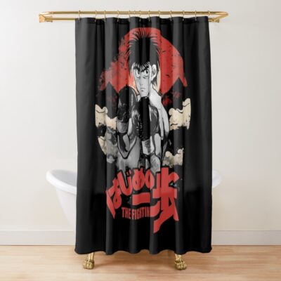 Classic Retro The First Step Character Animated Shower Curtain Official Hajime no Ippo Merch