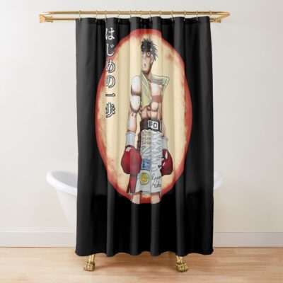 Retro Manga Series Art Character Shower Curtain Official Hajime no Ippo Merch