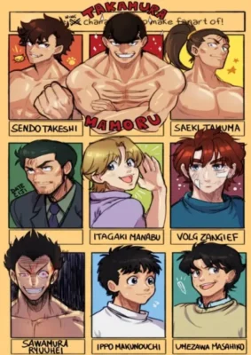 Characters Hajime No Ippo Poster